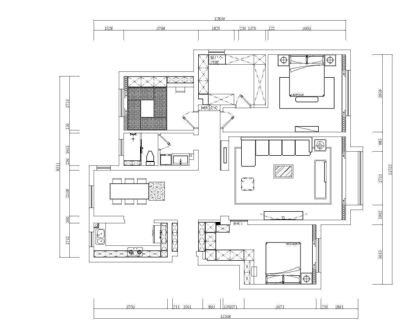 145㎡轻奢气概装修效果图|金州-大连-大连k1体育装饰官网