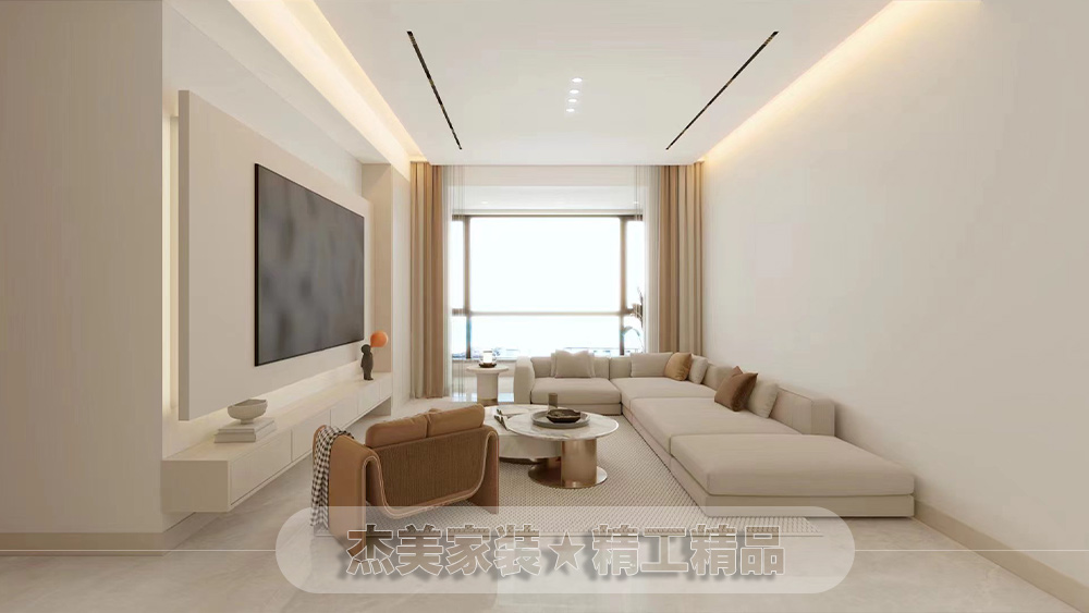 117m?奶油风-华润海中国装修案例|金普新区-大连-大连k1体育装饰官网