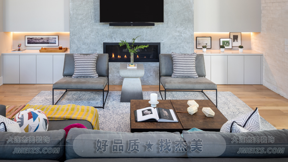 大连装修潮流趋势之现代极简/坦荡大气现代美学A客厅空间-大连k1体育装饰官网