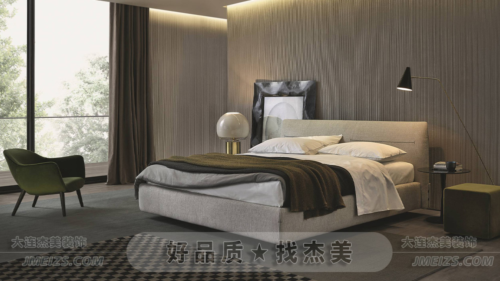 大连装修潮流趋势之轻奢风/现代轻奢浪漫光影之卧室空间-大连k1体育装饰官网