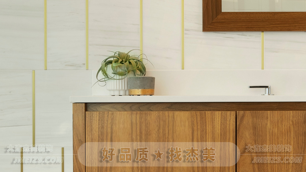 大连装修潮流趋势之原木风/自然原木暖阳漫庭之浴室空间-大连k1体育装饰官网